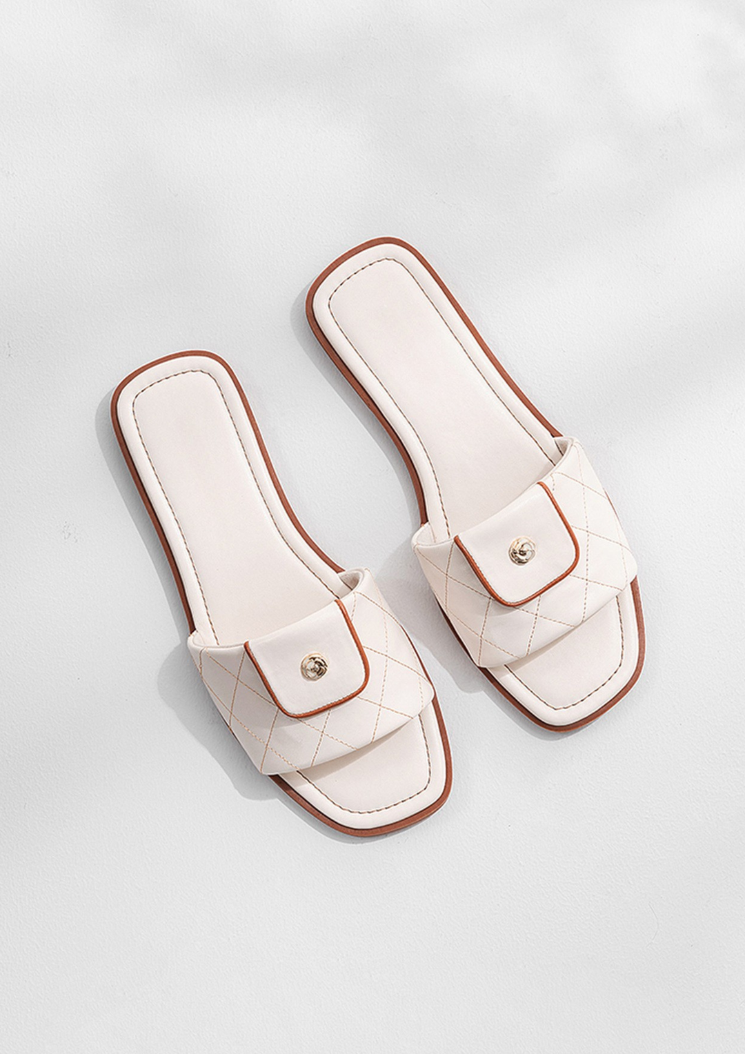 Quilted Flat Slippers