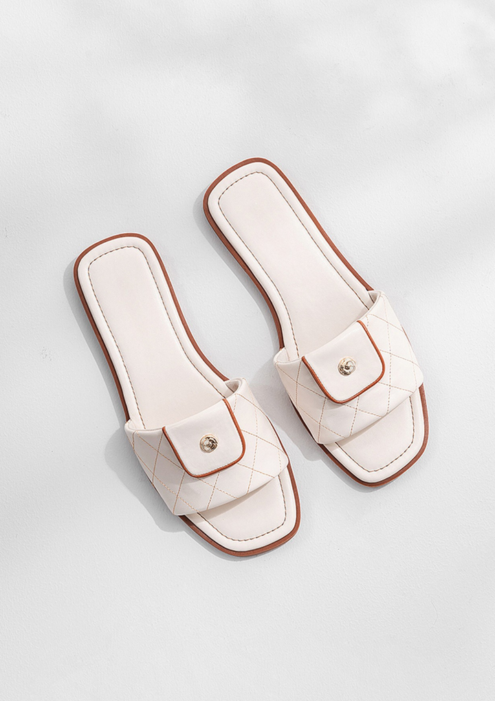 Quilted Flat Slippers