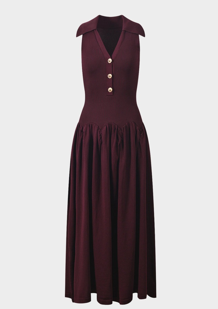 Solea Noir Ice Knit Maxi Dress