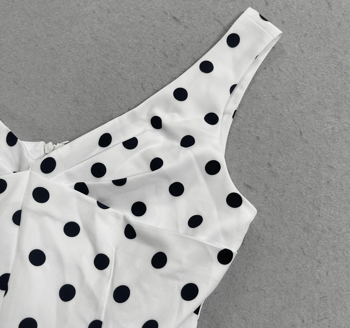 Monroe Polka Flared  Midi Dress