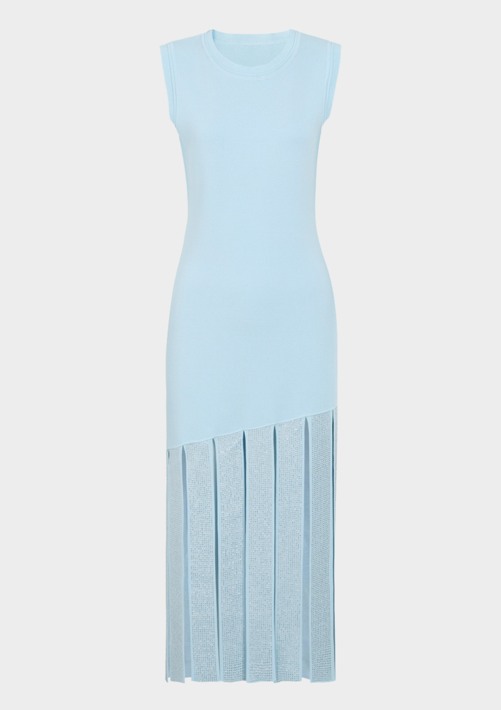 Crystal Knit Sleeveless Maxi Dress