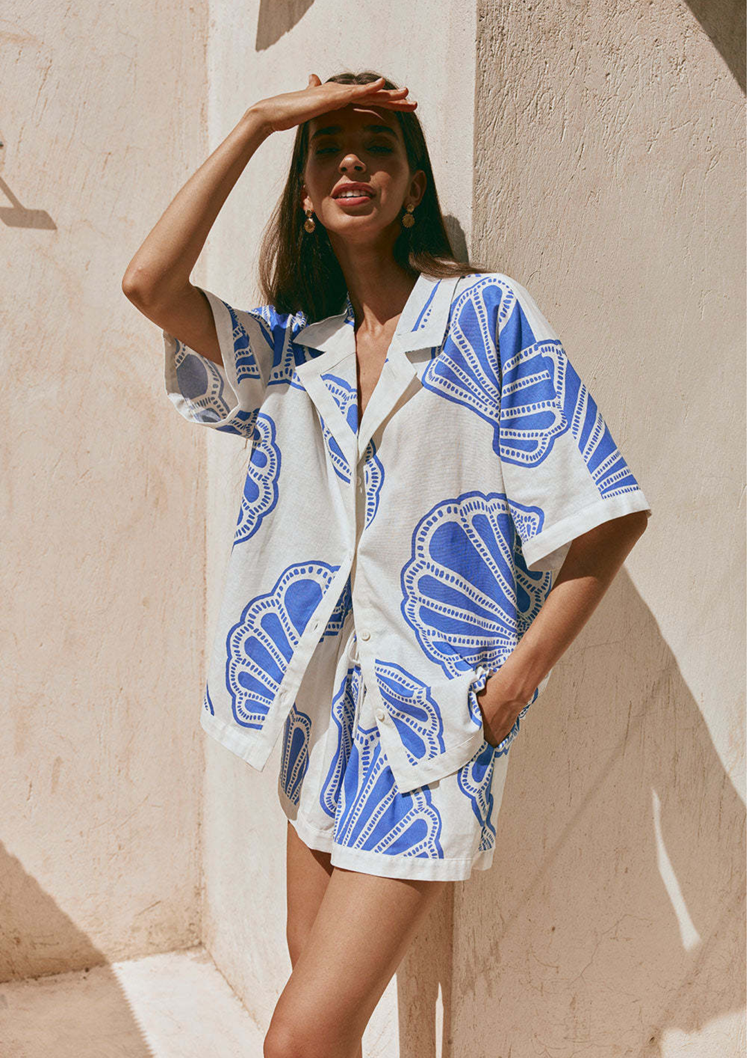 Santorini Breeze Shirt &amp; Short Set