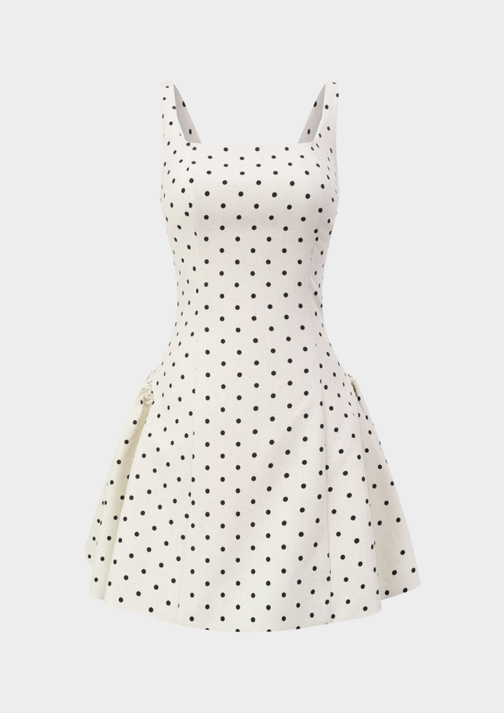 Ivory Polka Dot Corset Dress