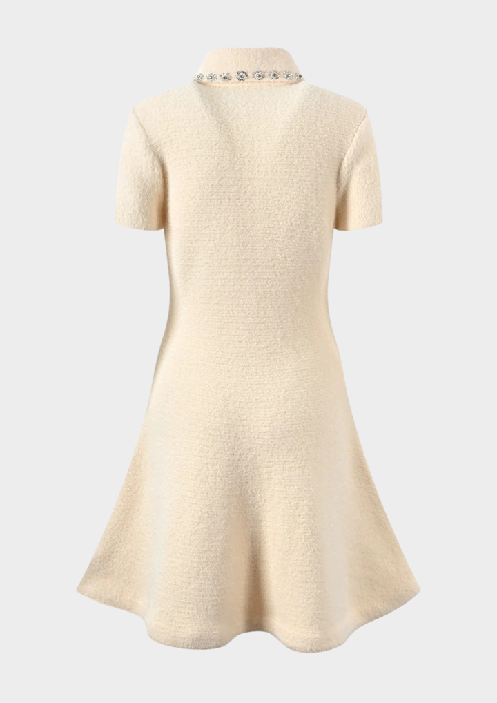 Plush Apricot Luxe Wool Knit Mini Dress