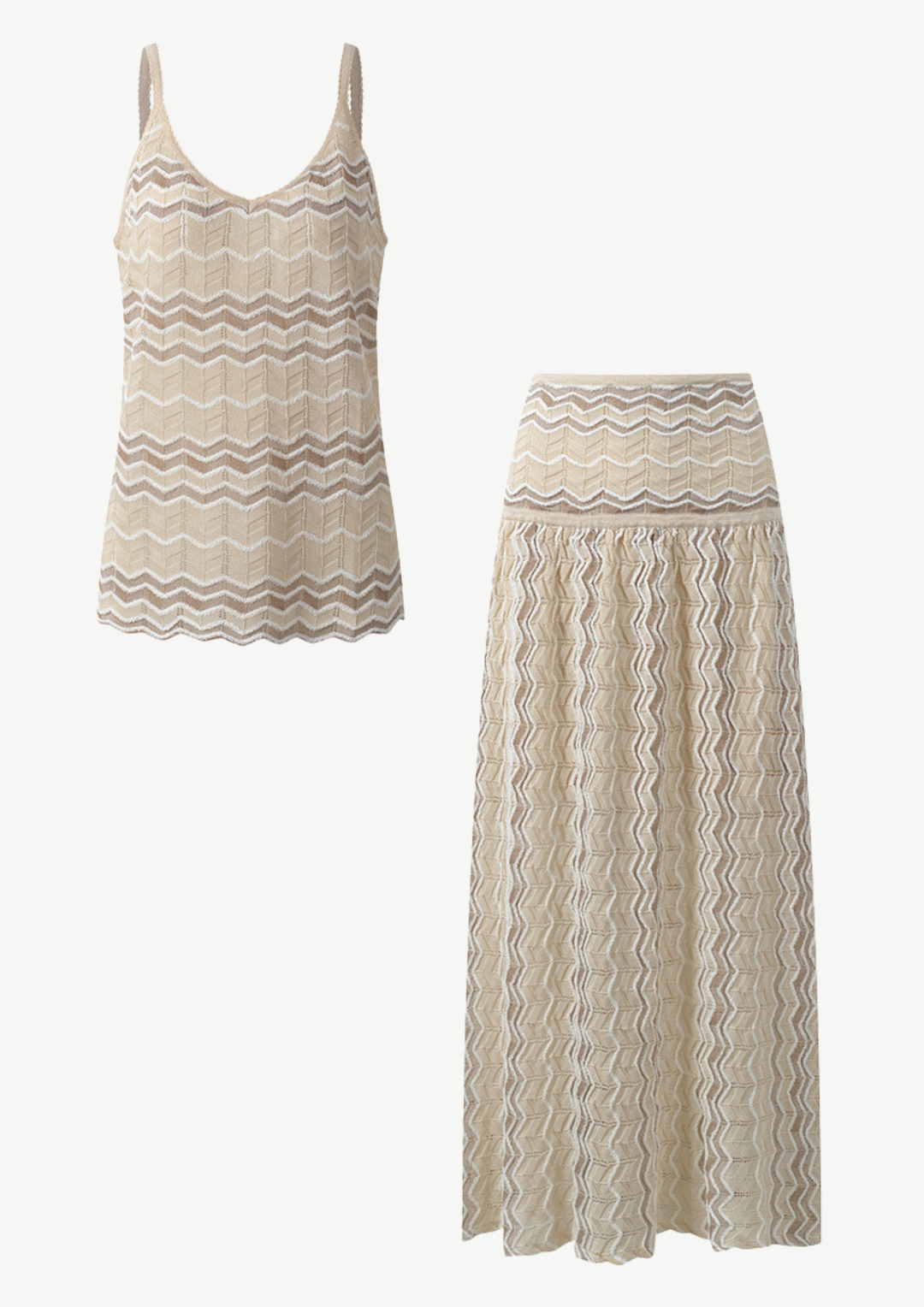 Chevron Knit Cami &amp; Maxi Skirt Set