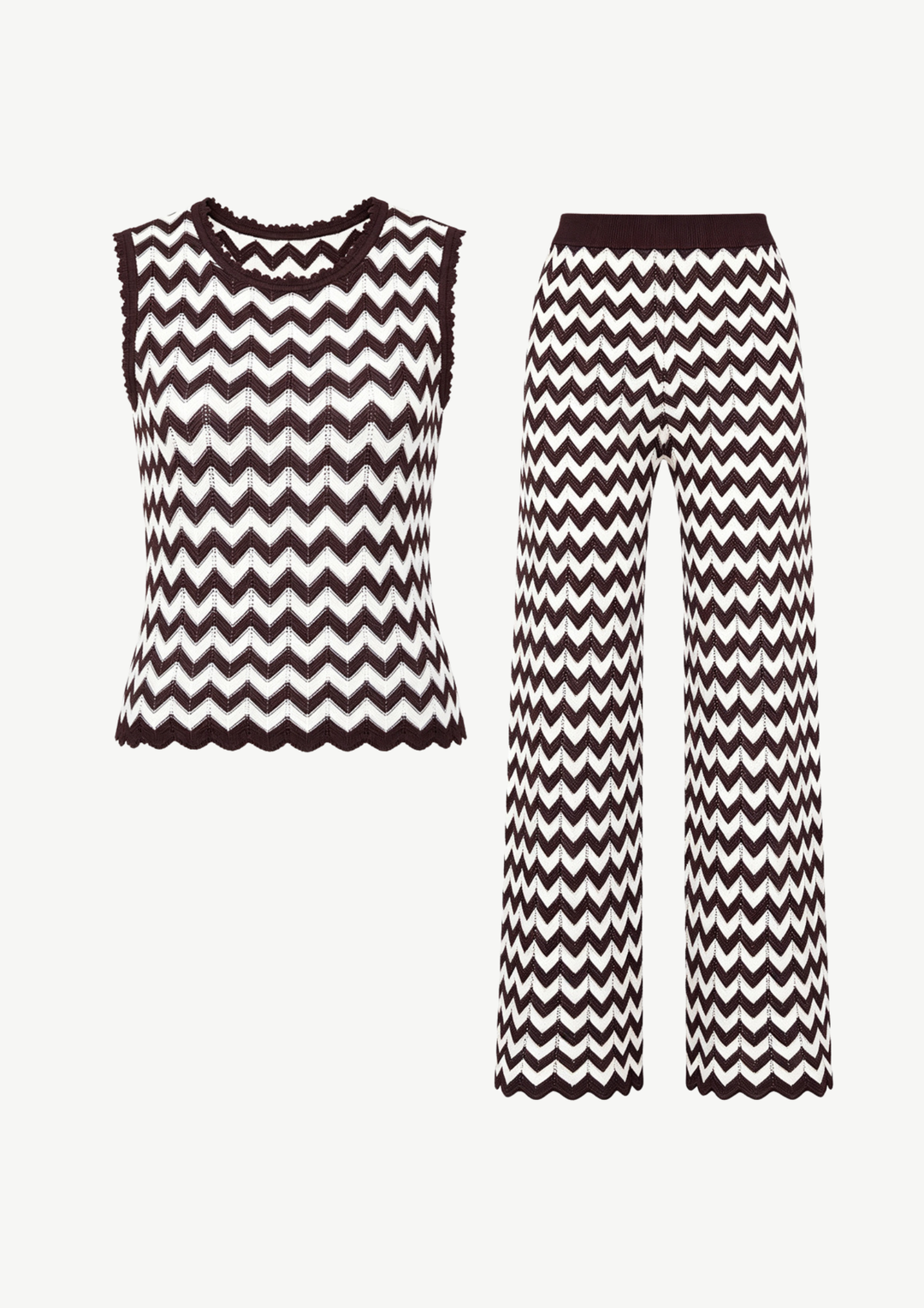 Chevron Knit Two-Piece Set