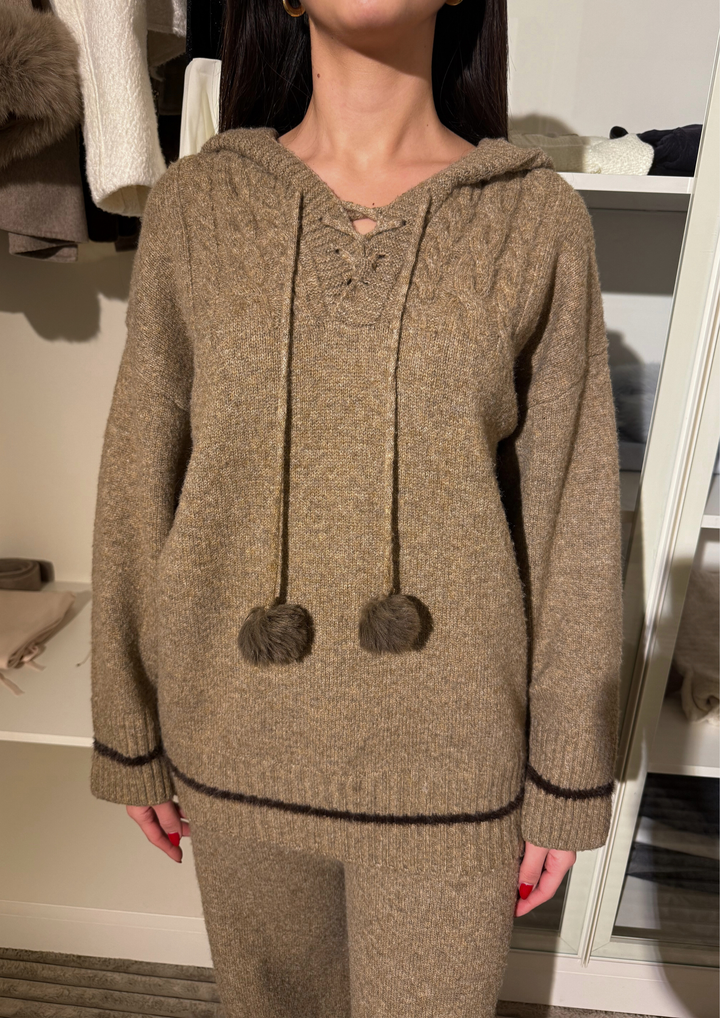 Celine Comfy Hooded Knit Set