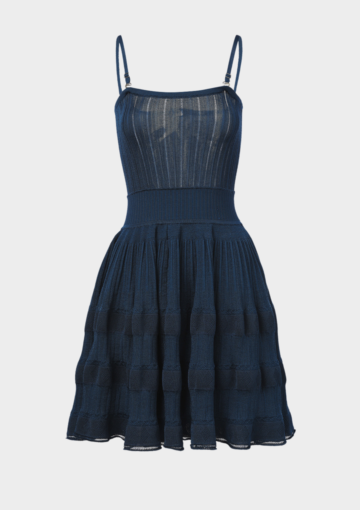 Midnight Knit Skater Dress