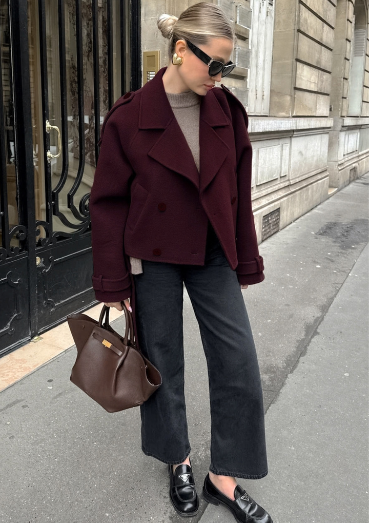 Celeste Belted Cropped Jacket