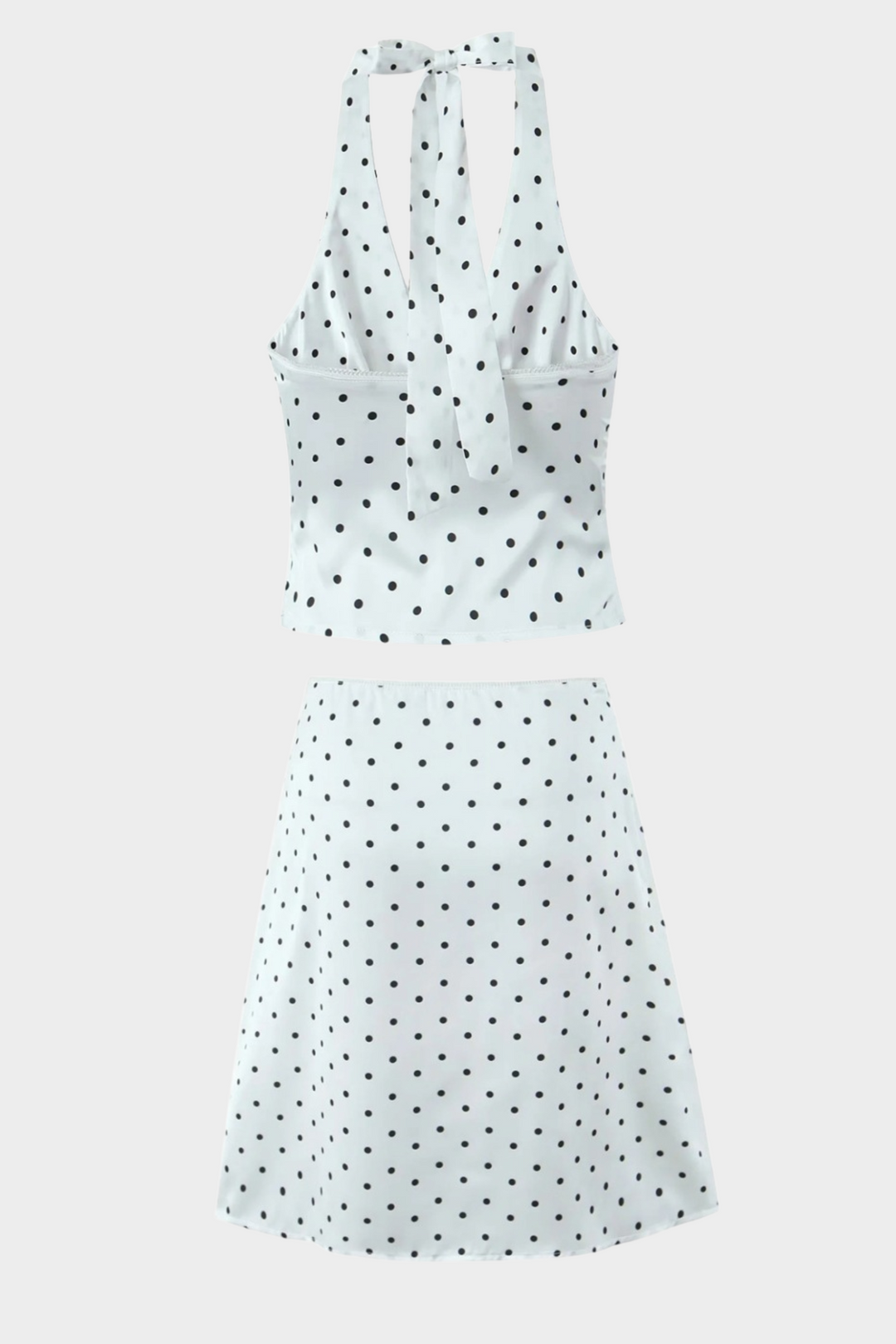 Diana Polka Dot Slim Fit HalterLow Waist Set