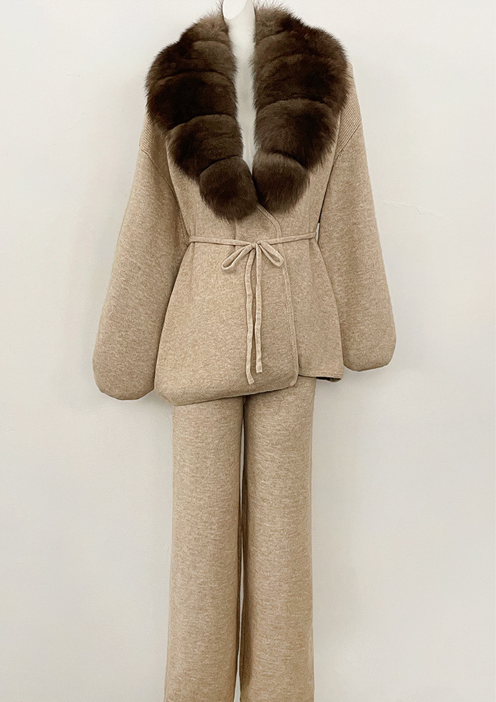 Soft Knit Fluff Fur Set