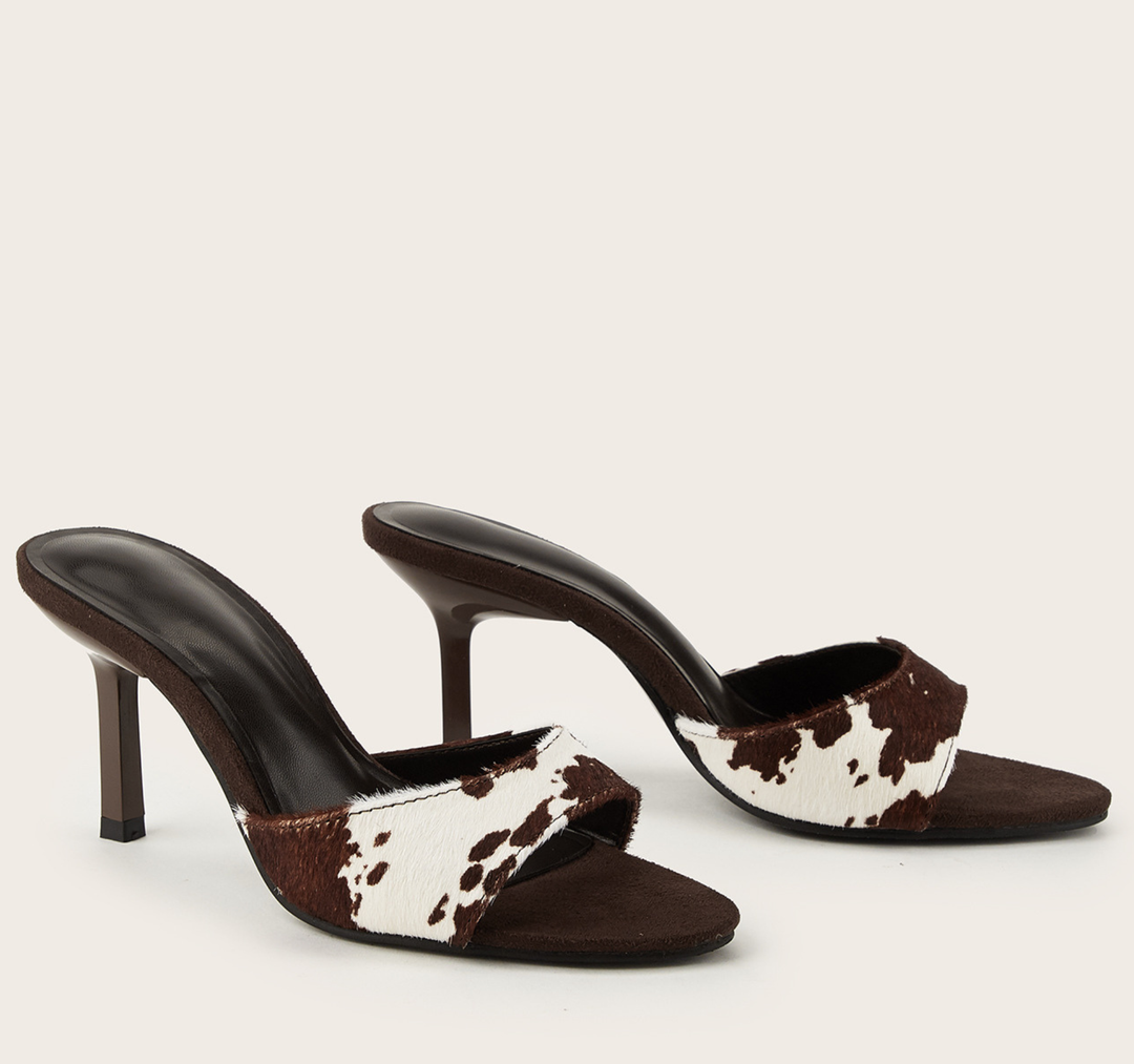 Cow Print Stiletto Heels