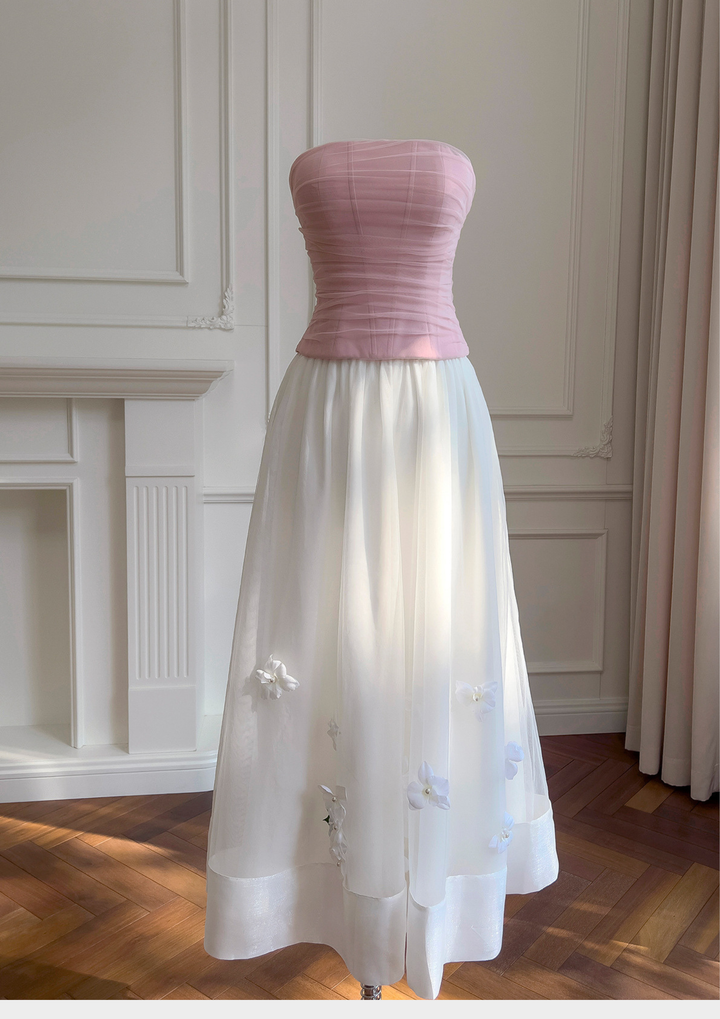 Blush Petal Corset Skirt Set