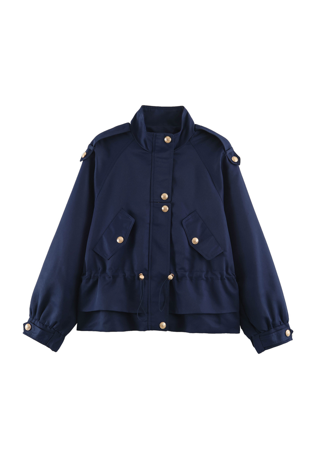 Aurelia Gold Button Utility Jacket