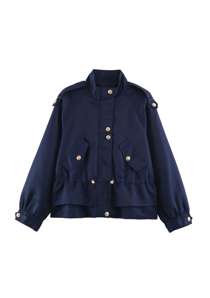 Aurelia Gold Button Utility Jacket