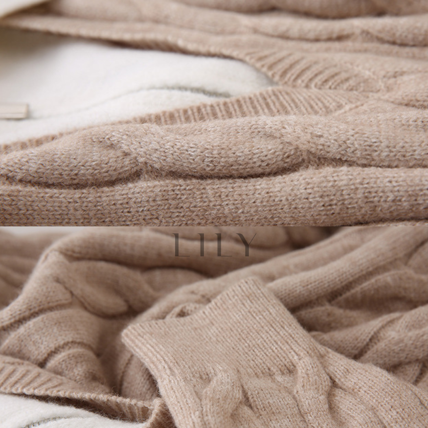 Sofia Knit Zipper Collar Cozy Set