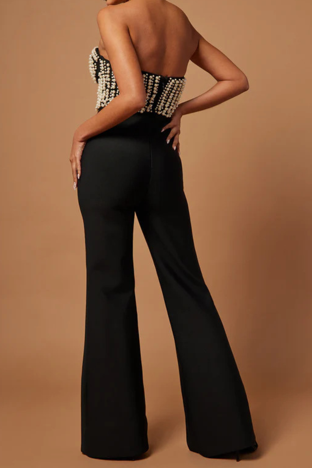 Milana Pearl Bustier Strapless Jumpsuit