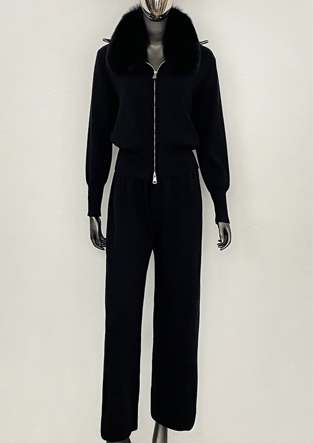 Celeste Fur Collar Knit Set