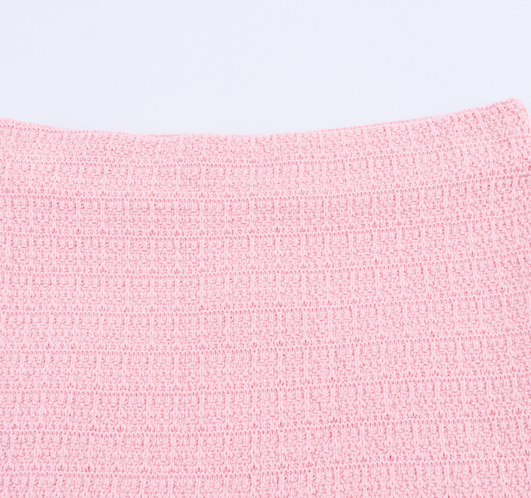 Ruffle Knit Maxi Skirt Set