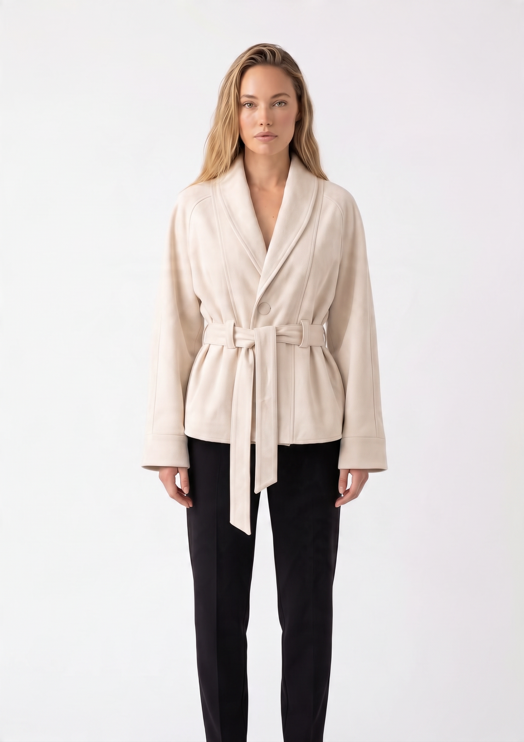 Elise Suede Belted Jacket
