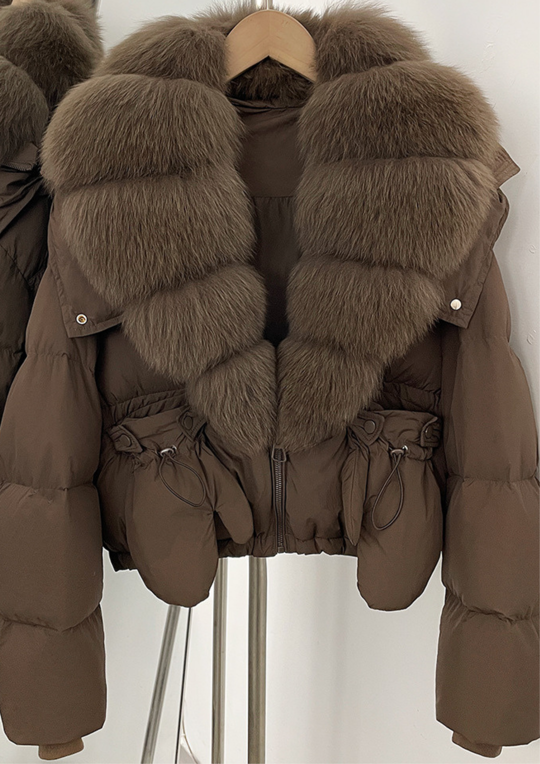 Luxe Fur Daily Jacket With Gloves