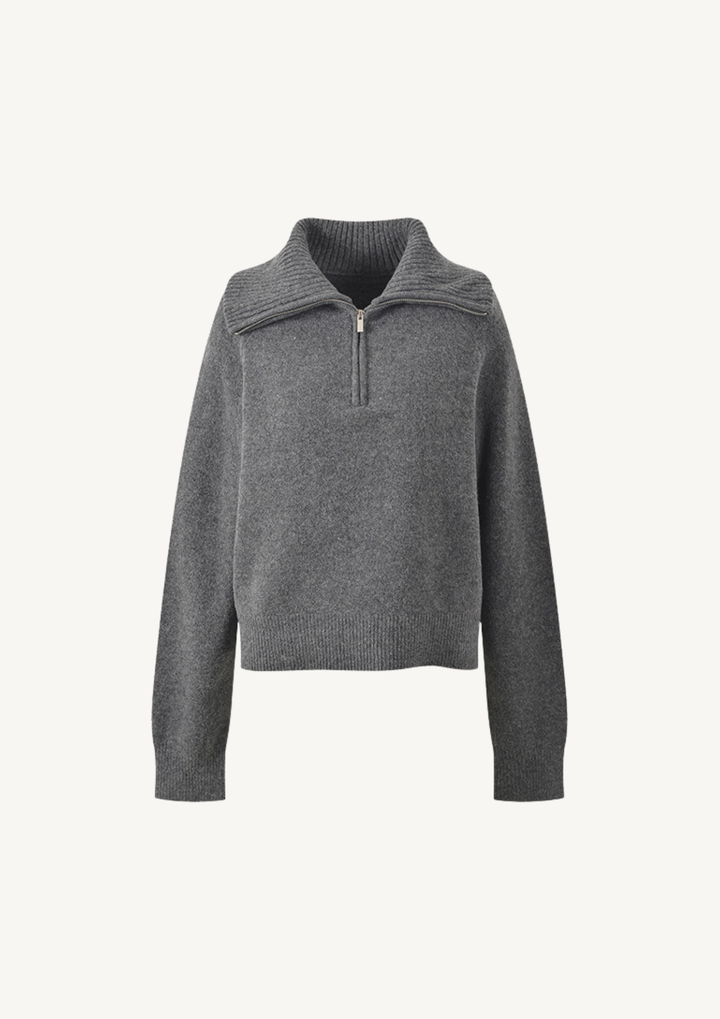 Aveline Luxe Zip Collar Sweater