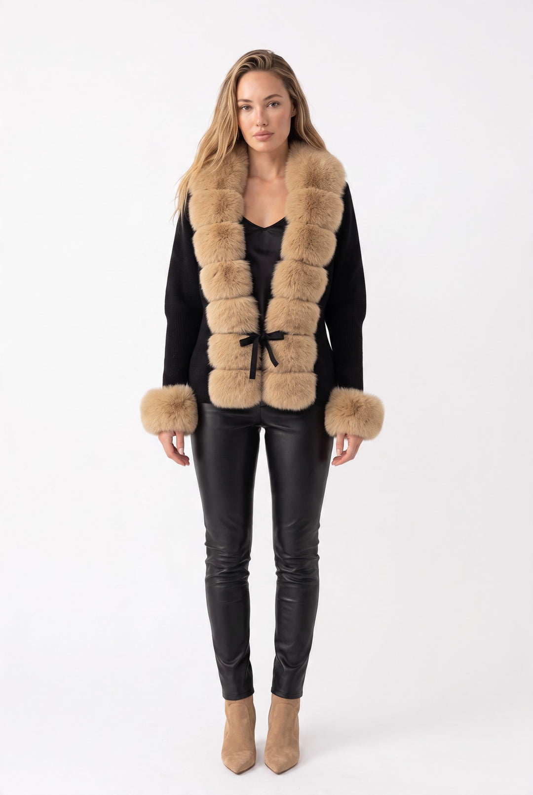 Jane Luxe Fur Knit Coat