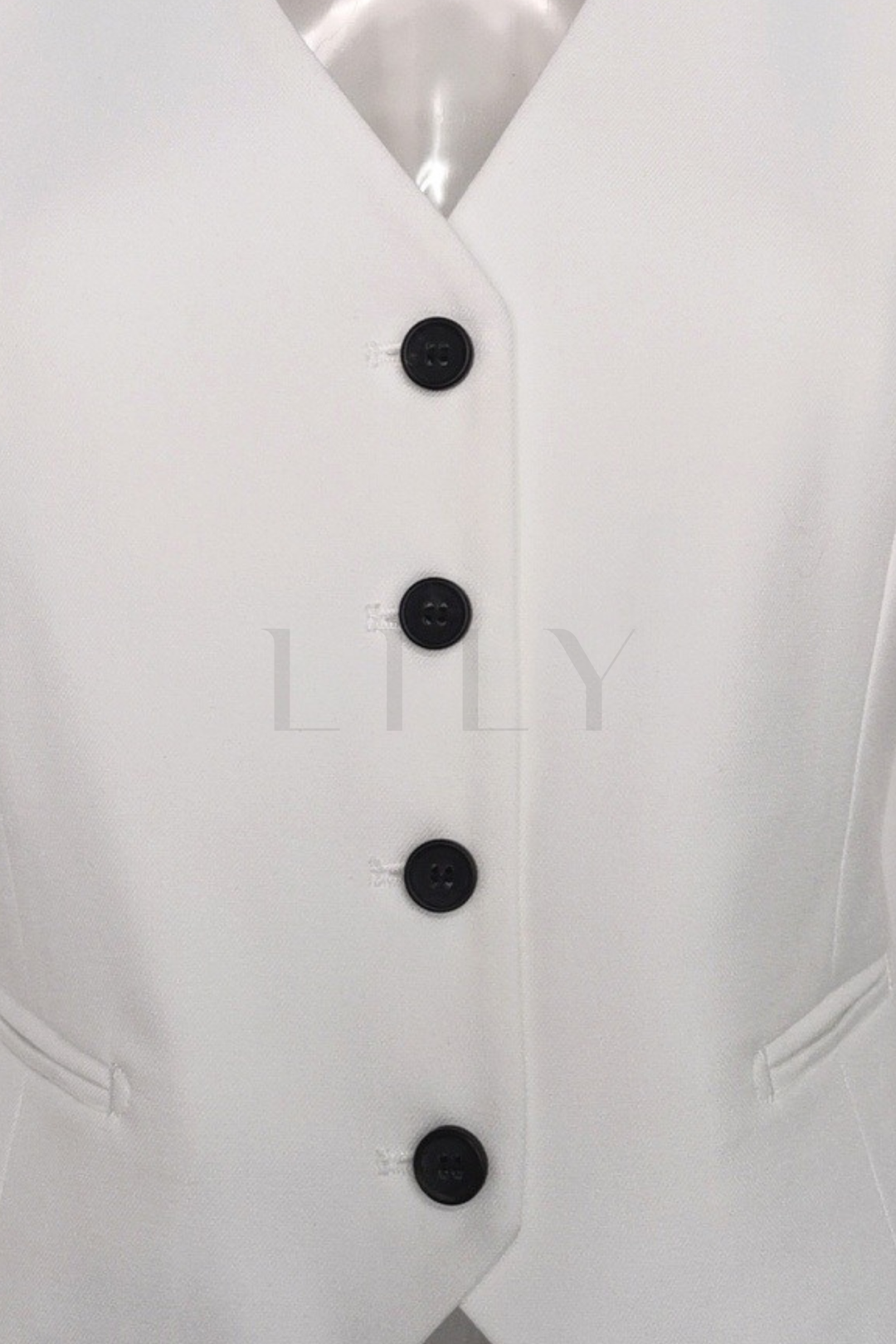 Signature Tailored classic Contrast  Buttons Suit Set