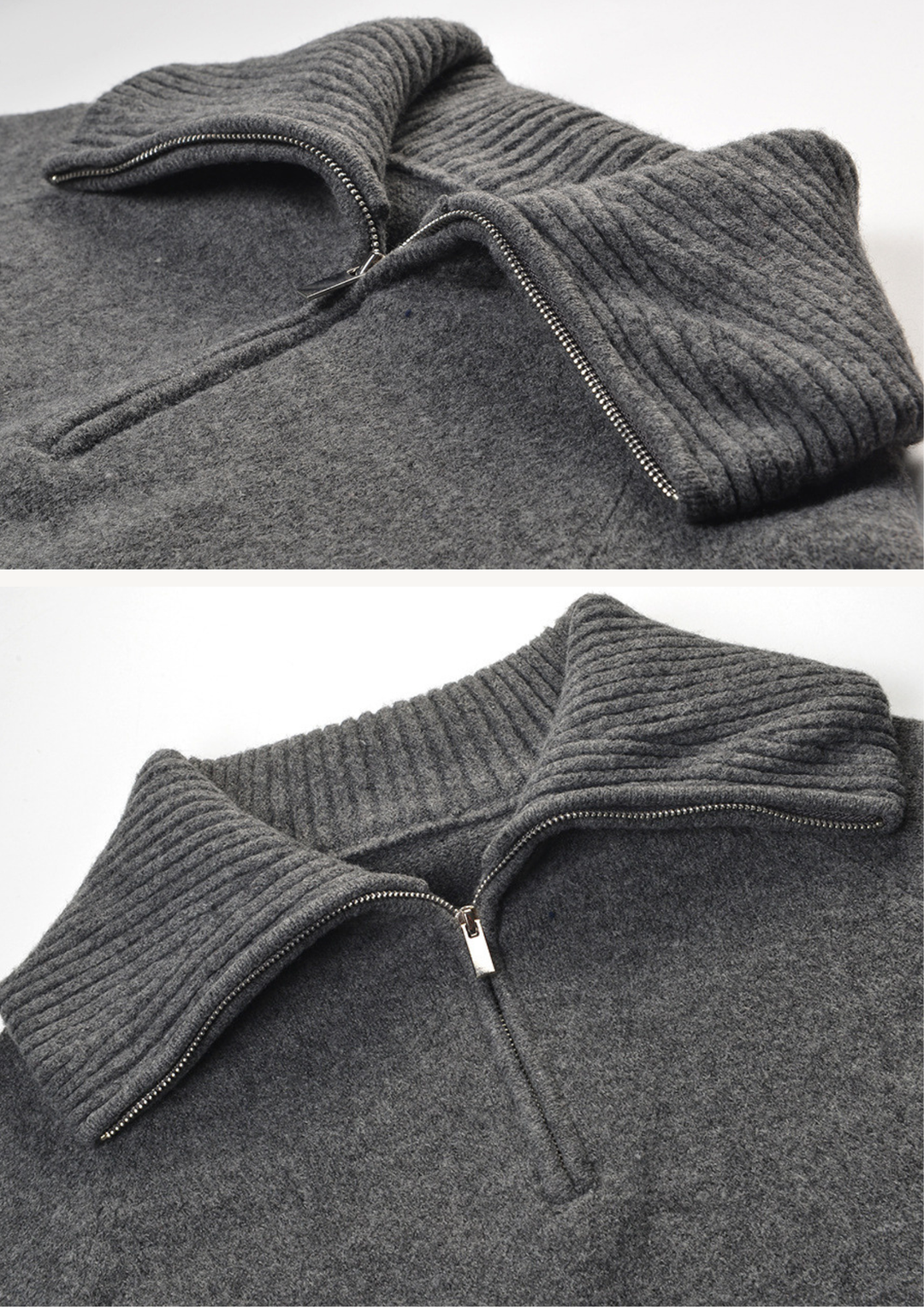 Aveline Luxe Zip Collar Sweater