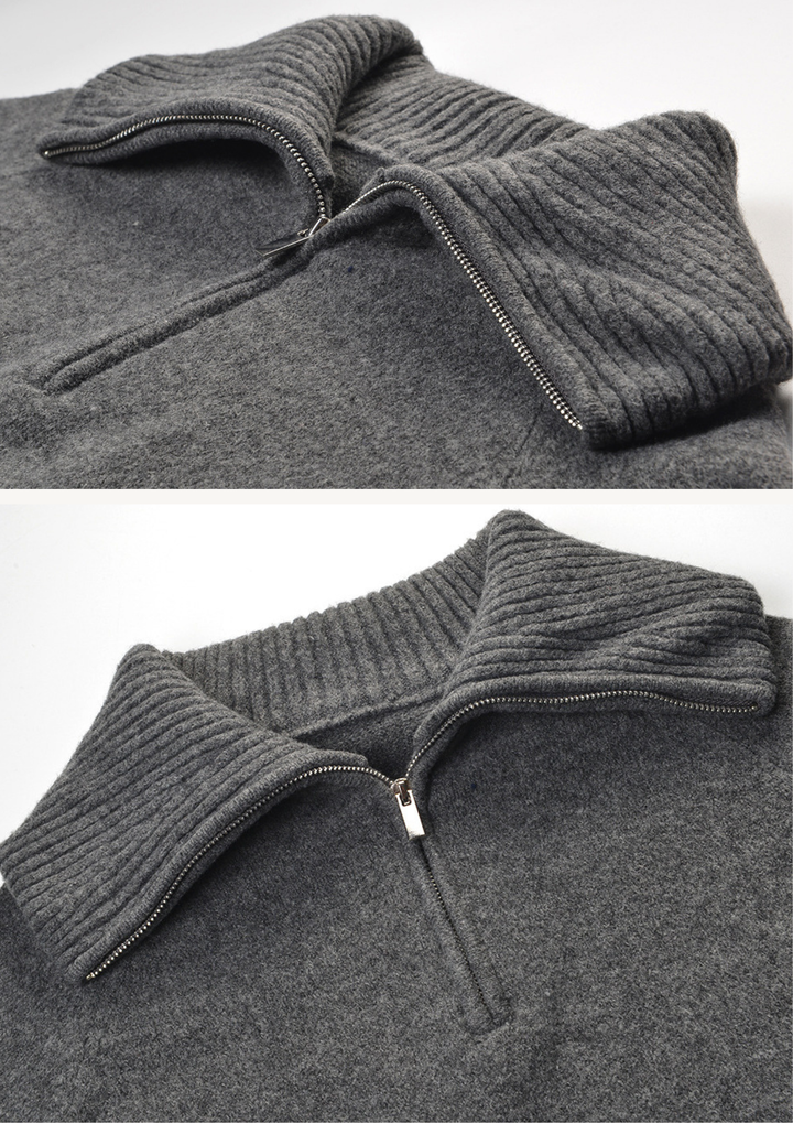 Aveline Luxe Zip Collar Sweater