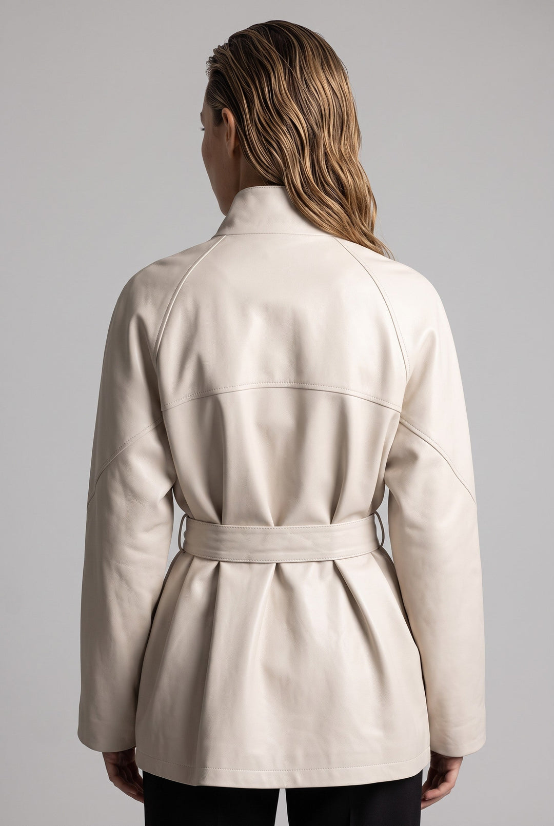 Aurelia Belted High-Neck Jacket
