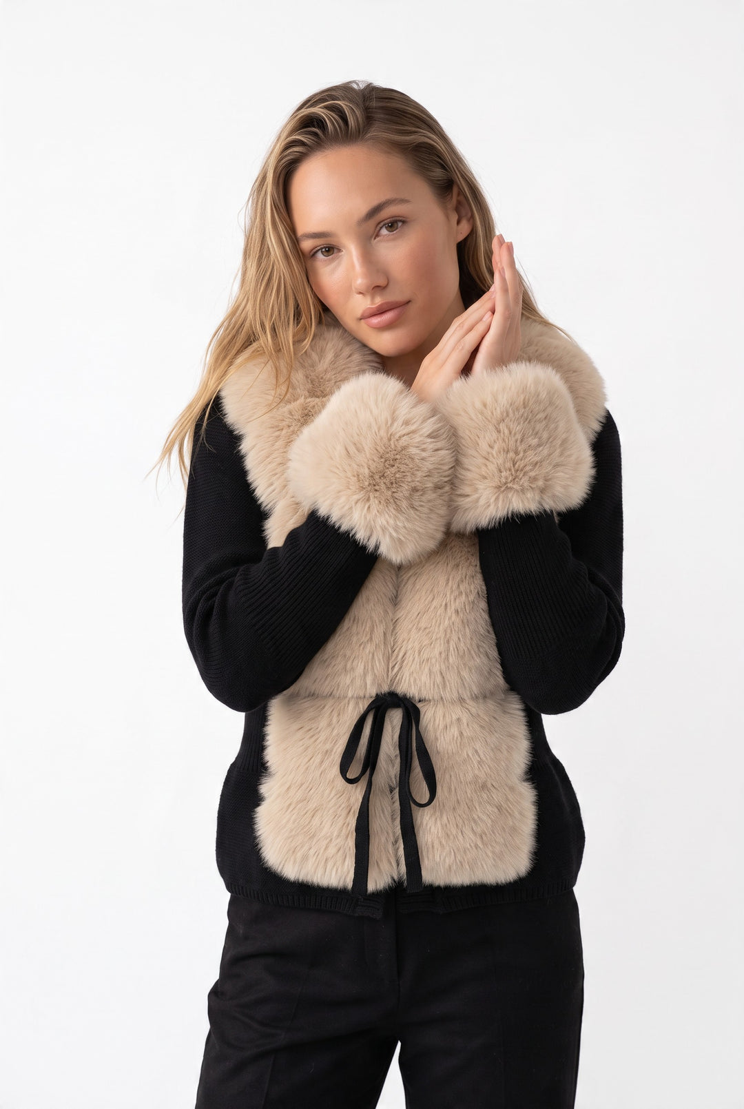 Jane Luxe Fur Knit Coat