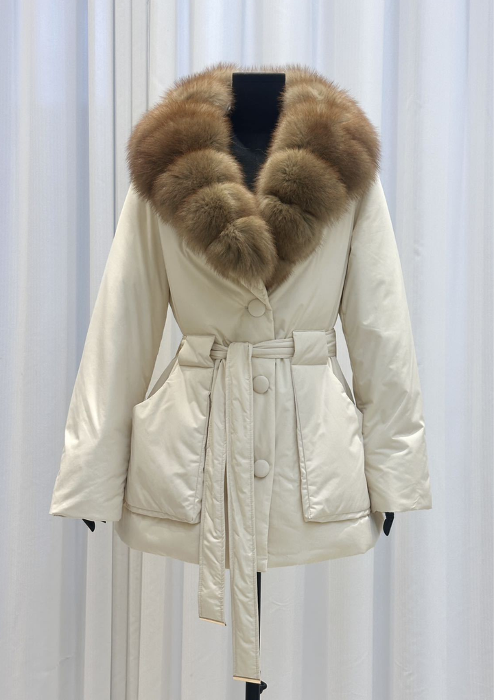 Cloud Belted Luxe Fur Jacket