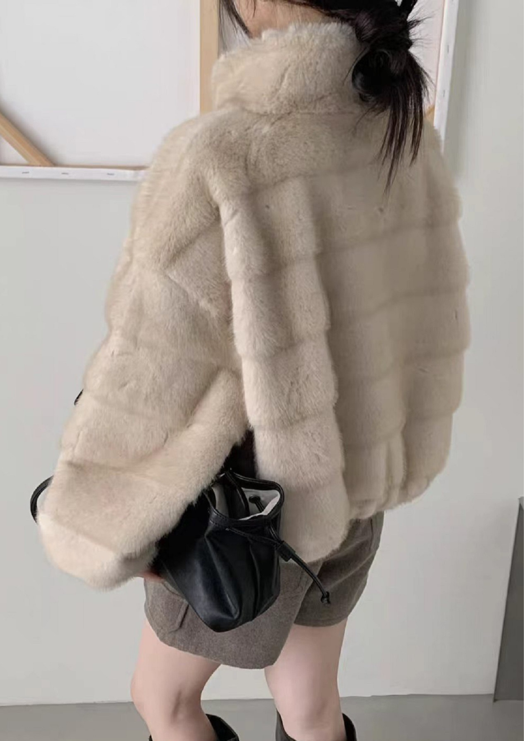 The Stand Collar Fur Jacket