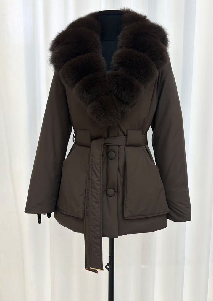 Cloud Belted Luxe Fur Jacket