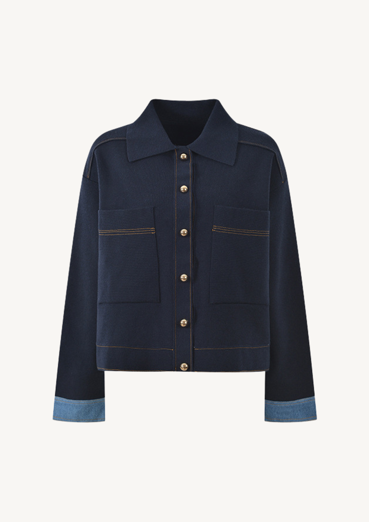 Alessia Contrast Denim Jacket
