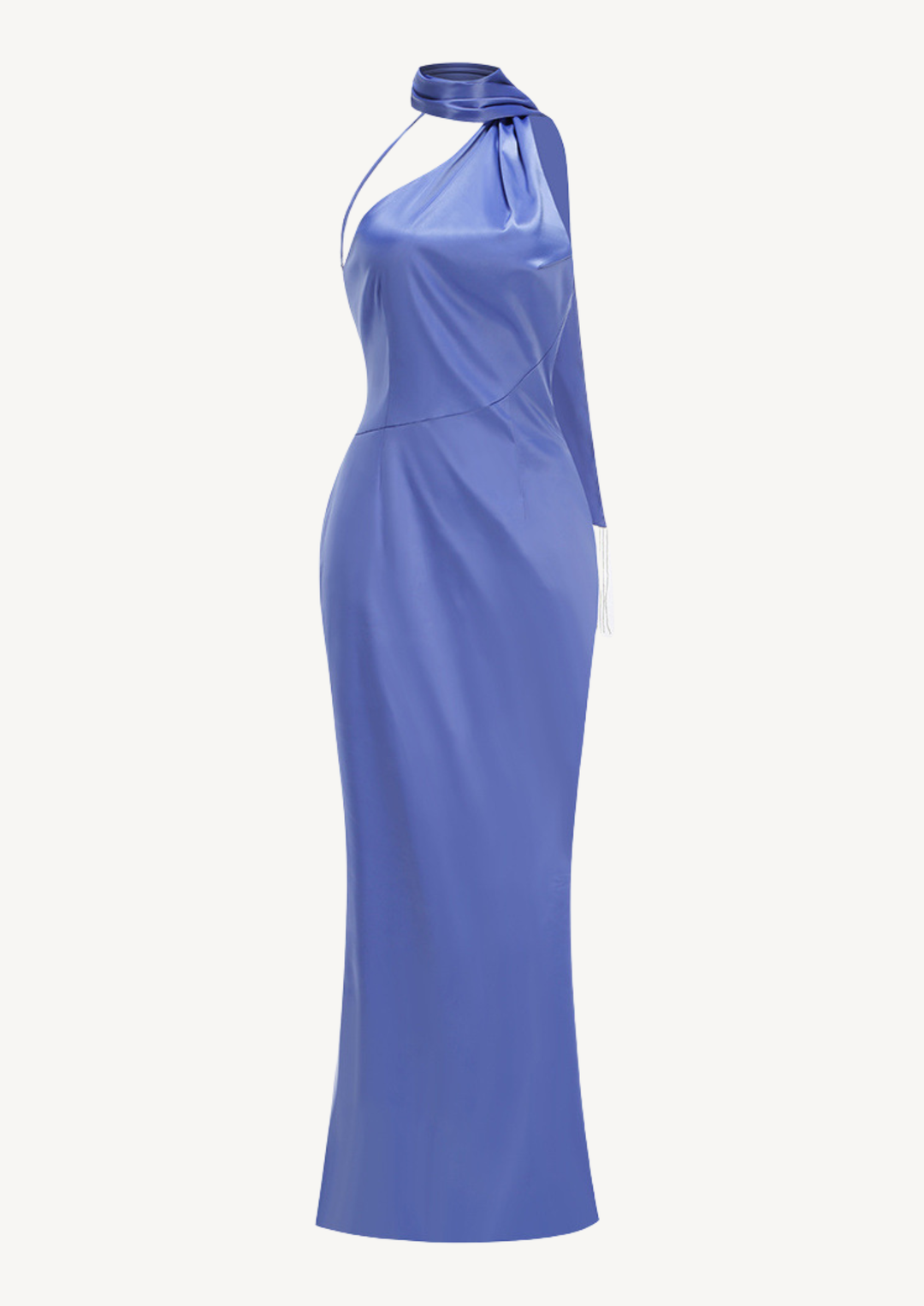 Elegant Satin Halter Maxi Dress