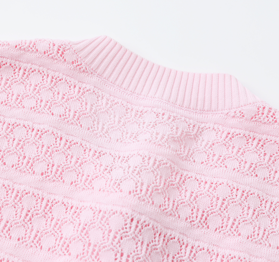 Blush Crystal Button Knit Dress