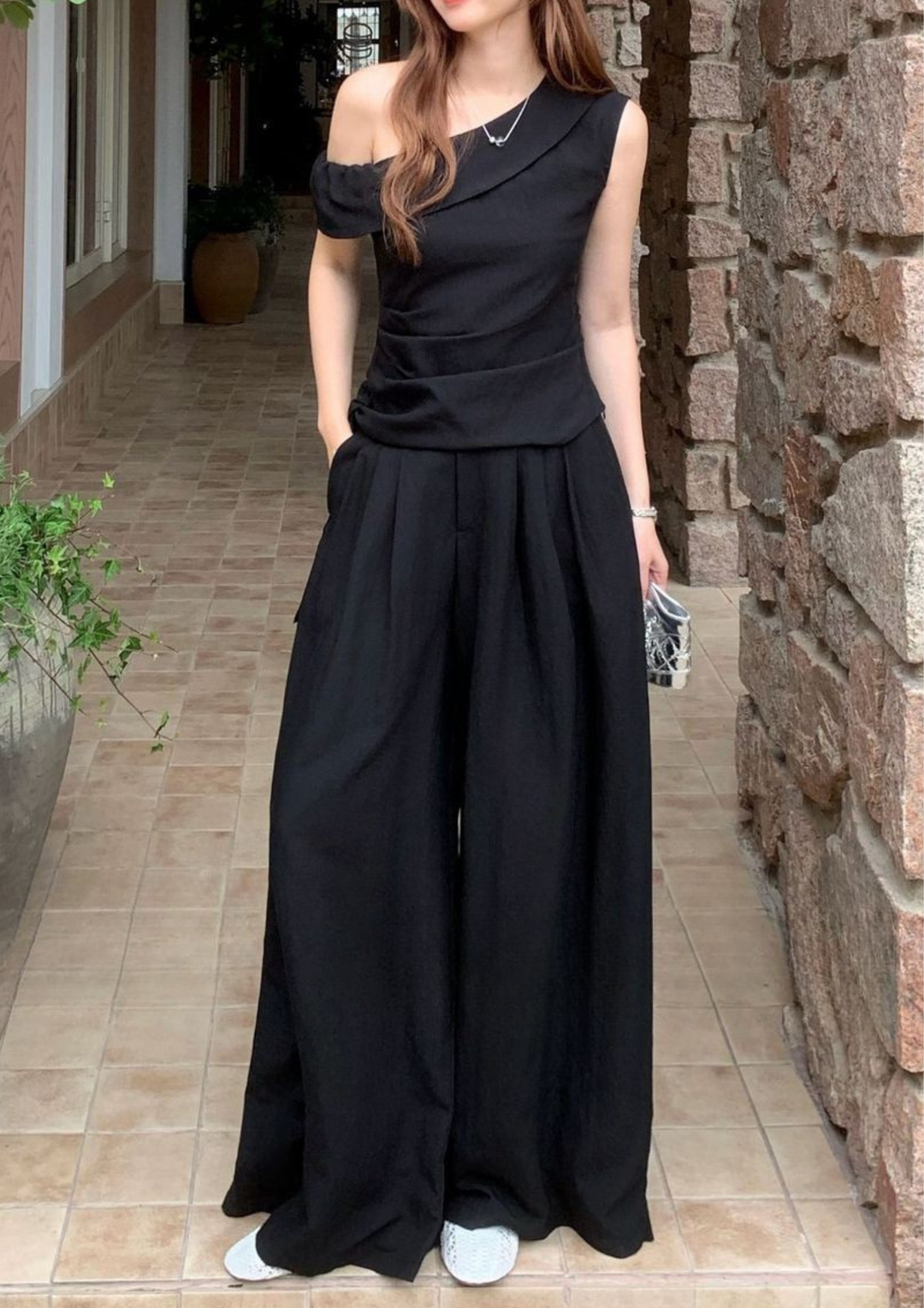 Giana Drape Wide Leg Set