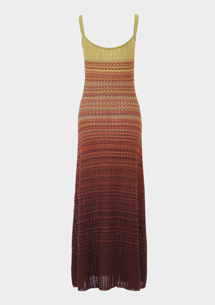 Sunset Ombre Crochet Maxi Dress