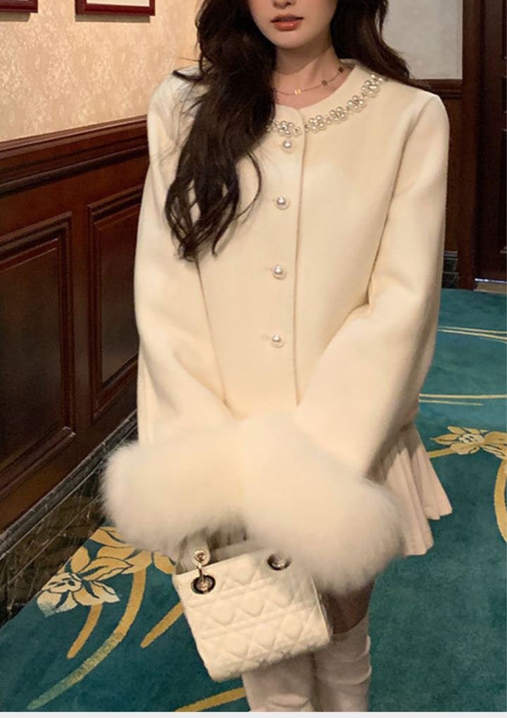Iiza Pearl Fur Wool Jacket