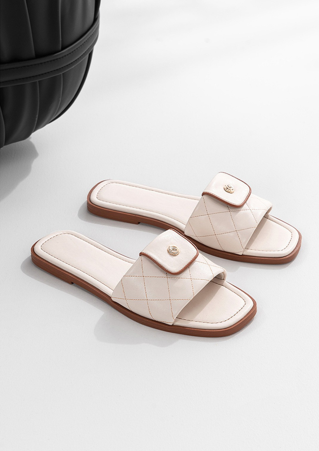 Quilted Flat Slippers