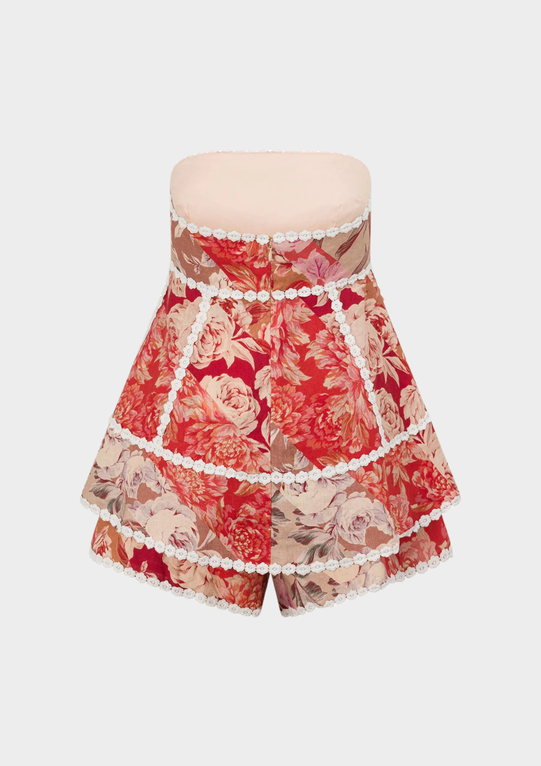Rosabelle Floral Strapless Romper