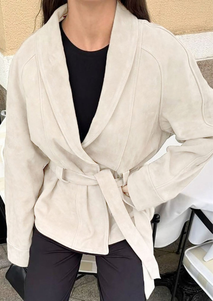 Elise Suede Belted Jacket