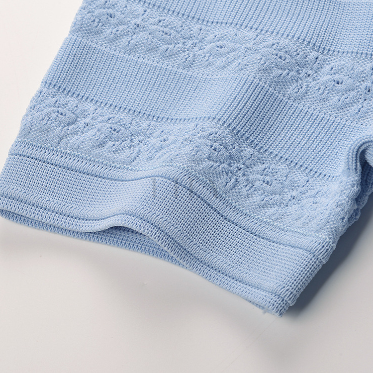 Sky Blue  Elegance Textured Knit Maxi Dress