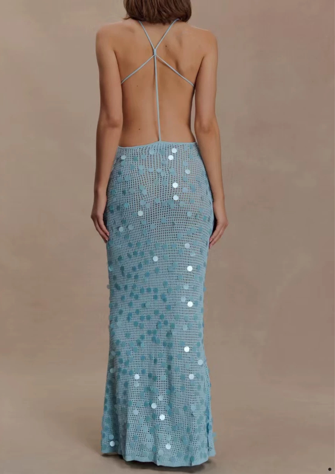 Ocean Mist Sequin Maxi Dress