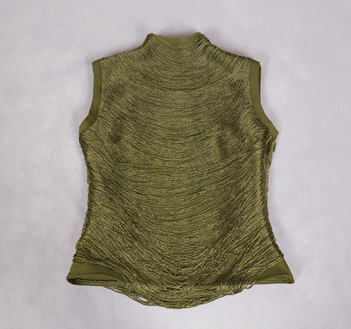Olive Luxe Shimmer Gown