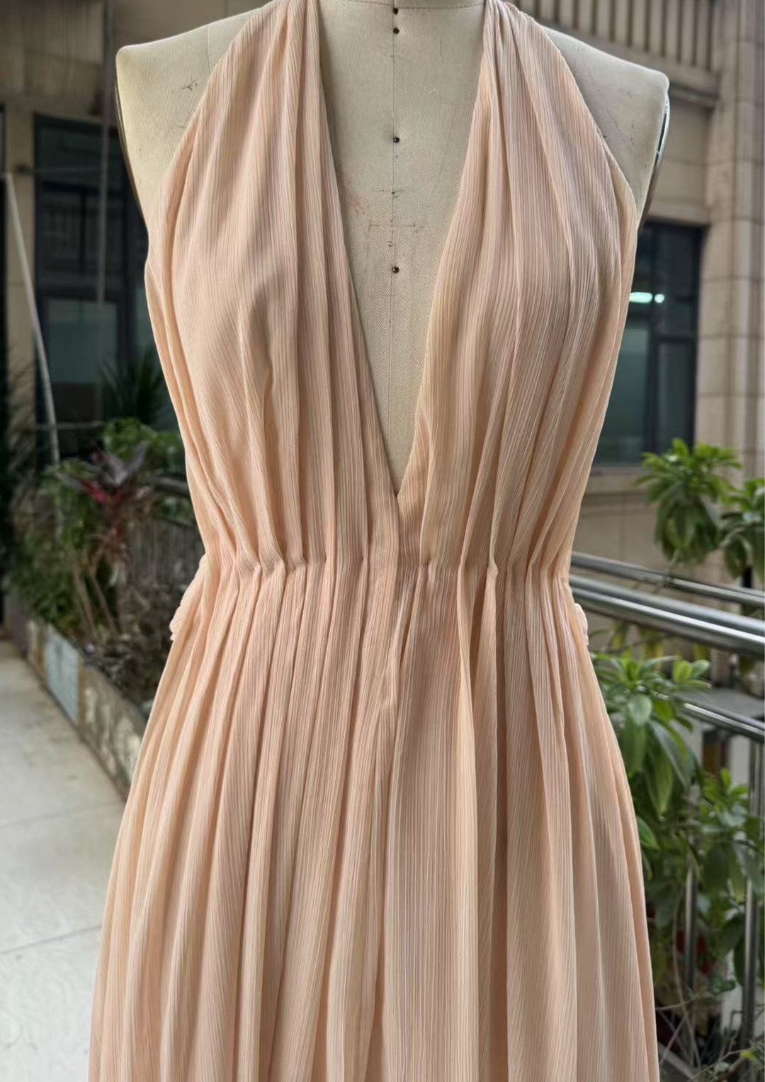 Ethereal Drape Backless Maxi Dress