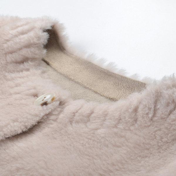 Cozy Lamb Wool Round Neck Jacket