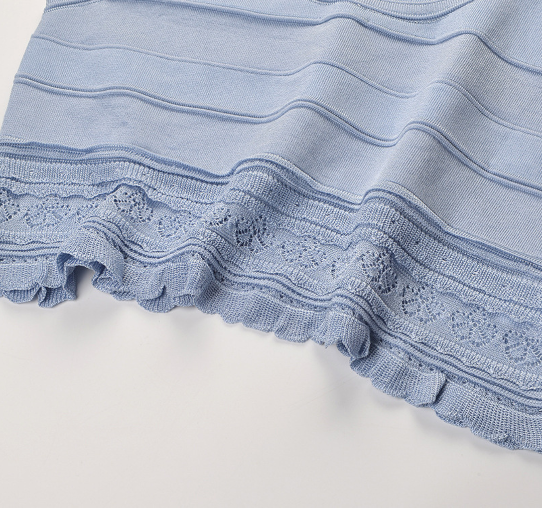 Lace Knit Maxi Skirt Set